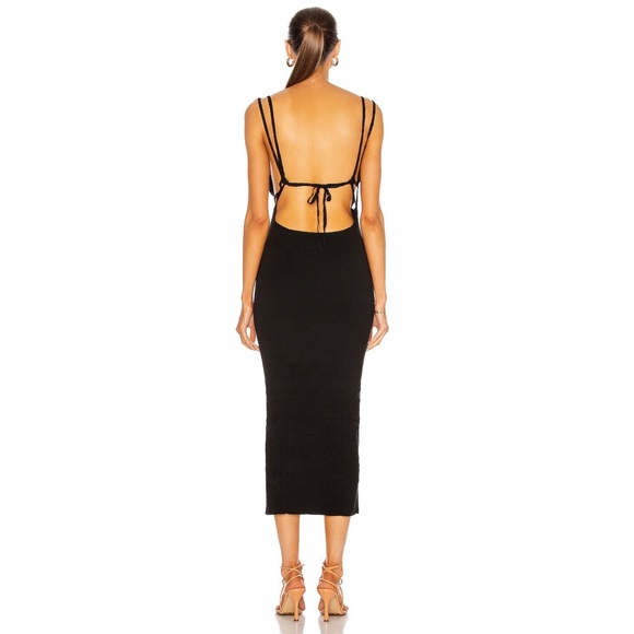 JACQUEMUS La Robe Pila Black Midi Dress Size: 36 - Picture 4 of 15